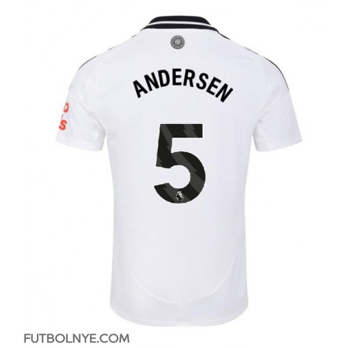 Camiseta Fulham Joachim Andersen #5 Primera Equipación 2024-25 manga corta